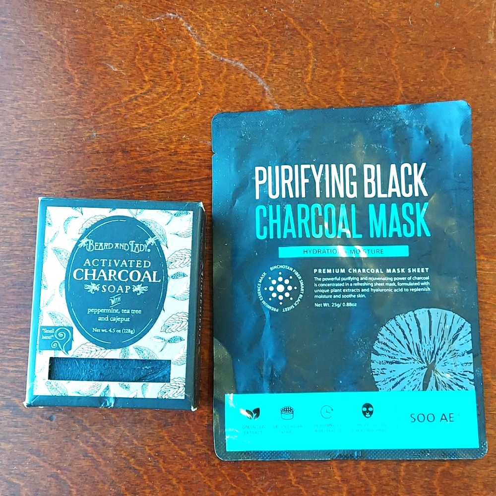 Beard &  Lady Charcoal Soap SOO AE Mask bundle NIB